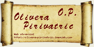 Olivera Pirivatrić vizit kartica